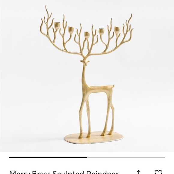 Pottery barn Reindeer candle holder